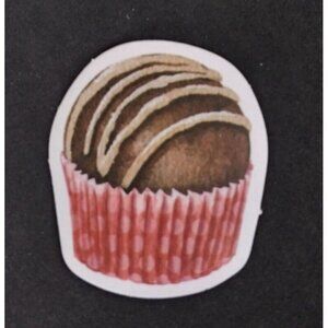 10/$10 Chocolate Truffle Valentine's Day Sticker 1.5" x 1.38" (AA)